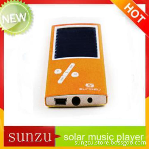 Fashion Colorful Aluminum Alloy Solar panel MP3 player with Radio